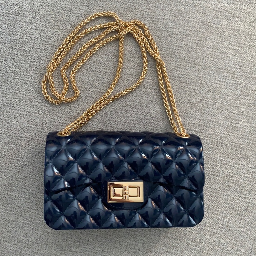 Navy blue jelly bag Cross body